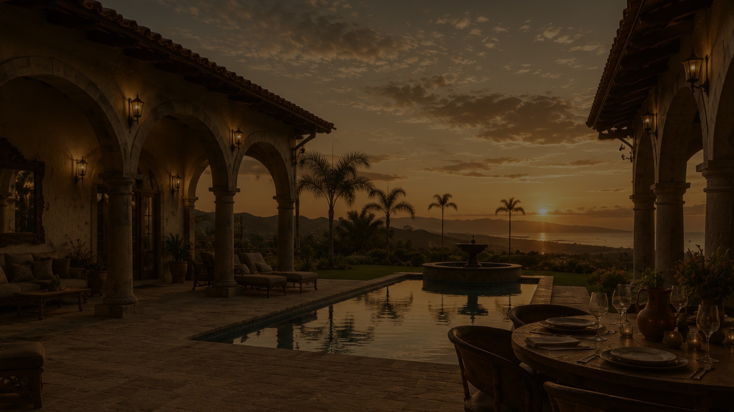 Sunset terrace at the venue